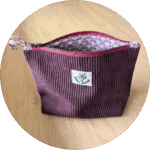 Trousse de toilette prune