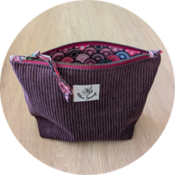 Trousse de toilette aubergine