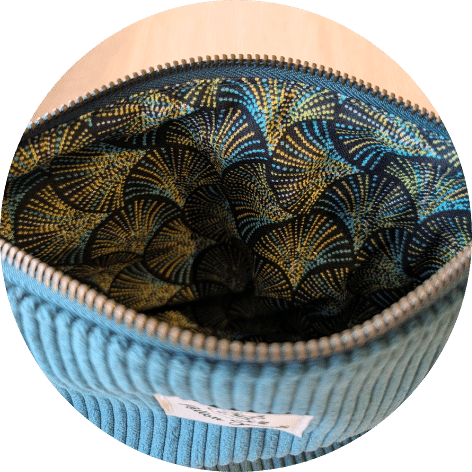 Trousse de toilette vert bleu – Image 4