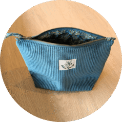 Trousse de toilette vert bleu