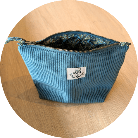 Trousse de toilette vert bleu