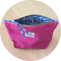 Trousse de toilette rose fuchsia