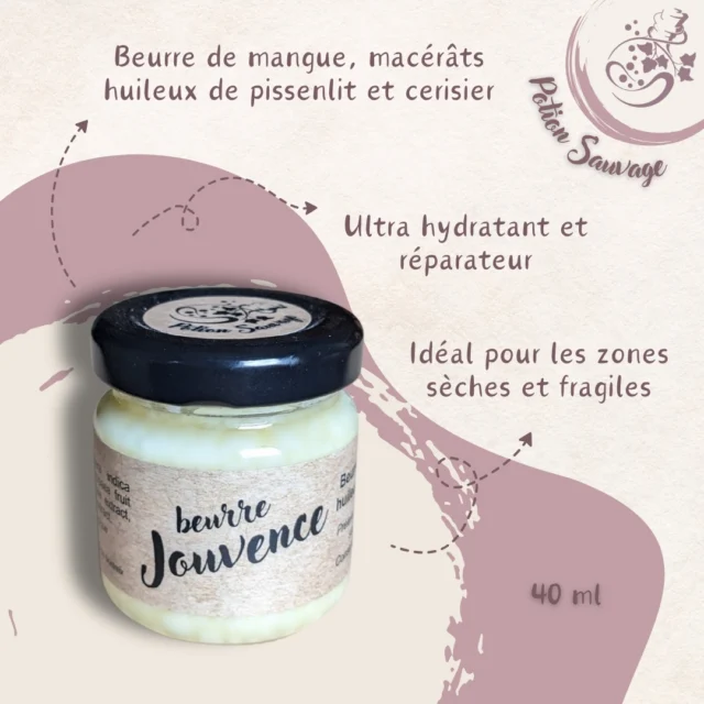 Plongez dans la douceur avec Jouvence, notre beurre ultra-hydratant ! 🌿 Pourquoi…