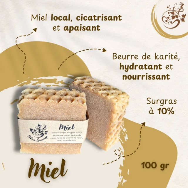 🍯 le 𝗠𝗶𝗲𝗹 ... 🐝 Incontestablement votre savon préféré ! Régulièrement victime…